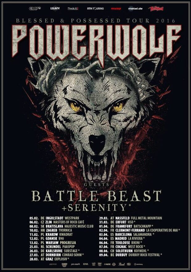 Battle Beast Powerwolf тур 2016