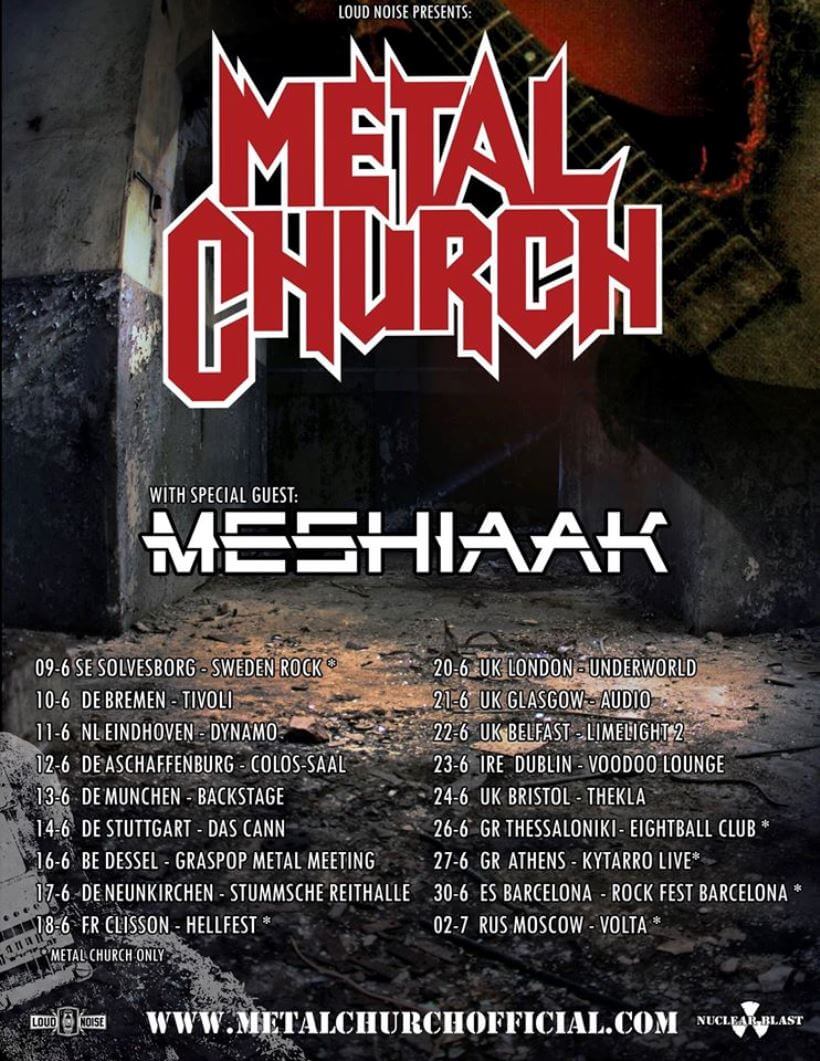 metal church тур 2017