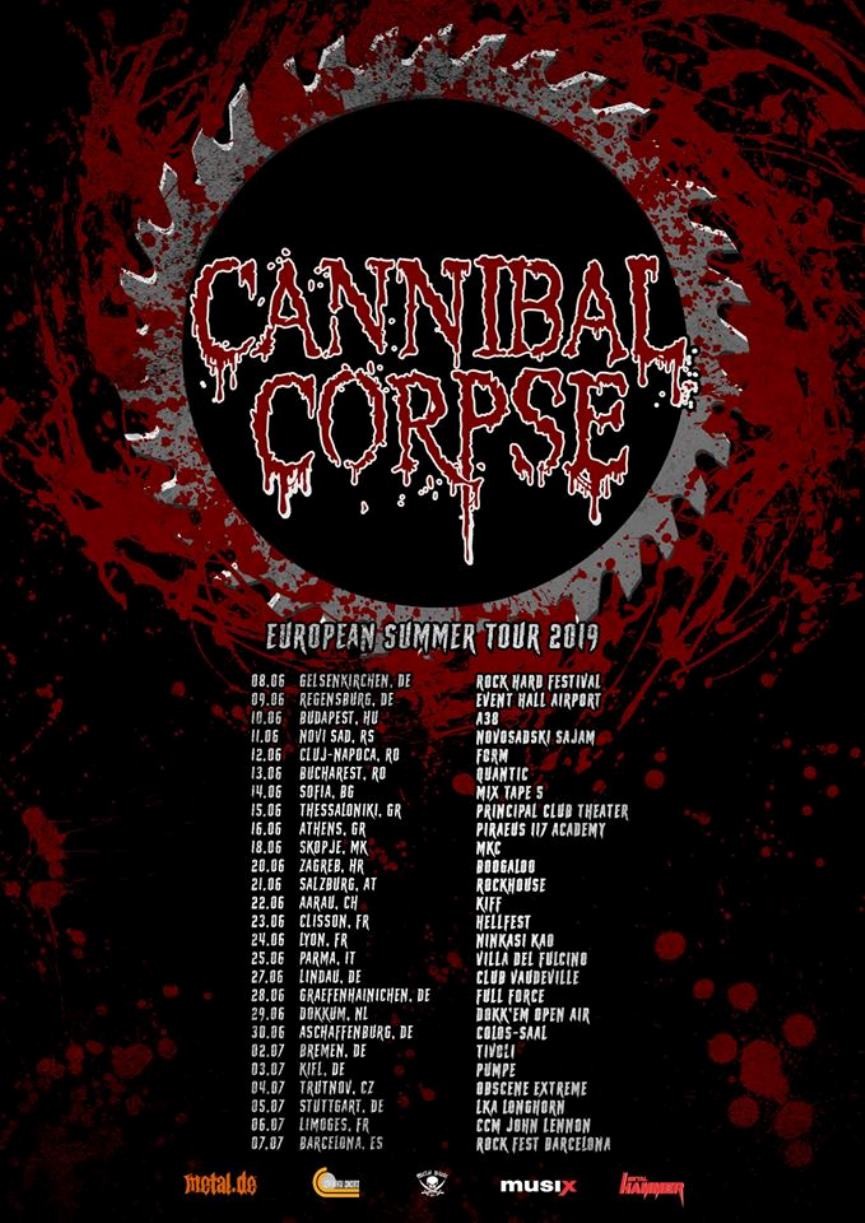 Cannibal Corpse подтвердили даты летнего европейского тура