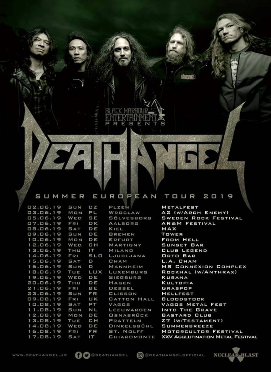 Death Angel анонсировали летний европейский тур