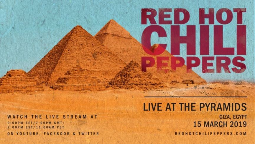 Концерт Red Hot Chili Peppers возле египетских пирамид