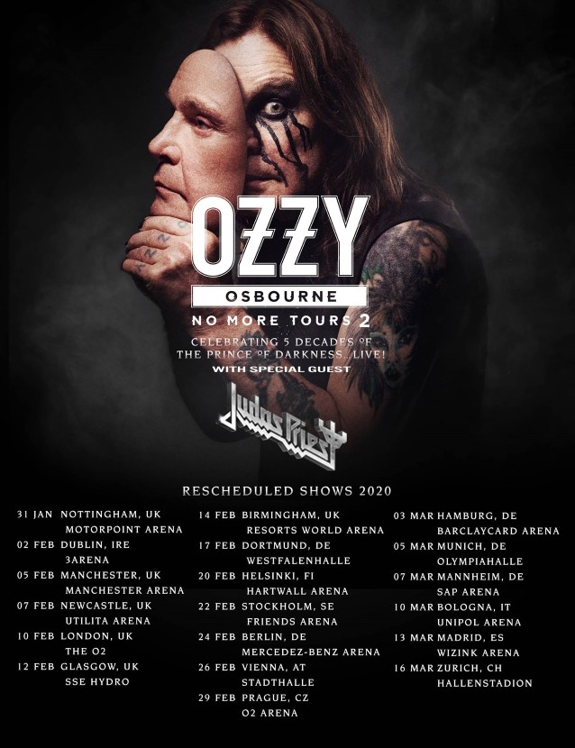 Ozzy Osbourne Judas Priest Объявлено о переносе европейского тура на 2020 год